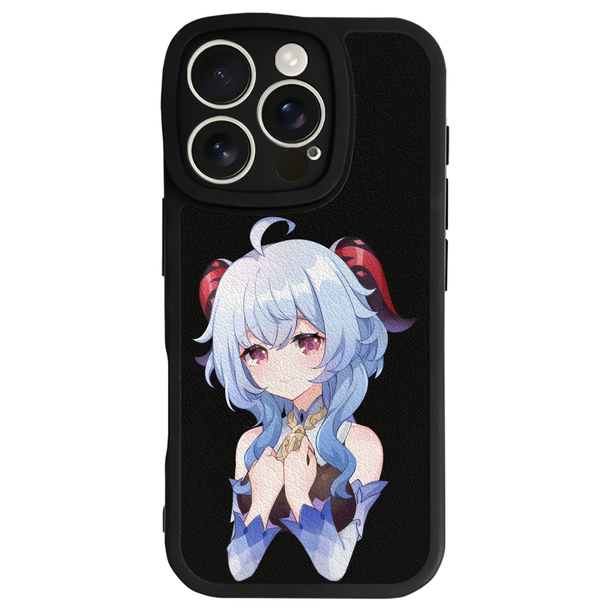 げんし神 甘雨 かんう genshin Ganyu 【iPhone 16シリーズ対応】シリコンスマホケース（レザー調） 材質：シリコン
